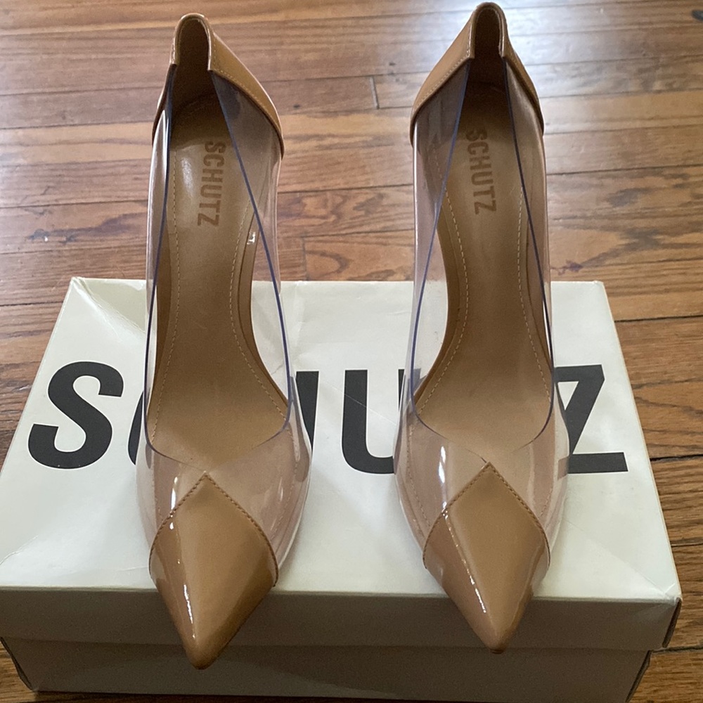 Transparent/Honey Beige Heels